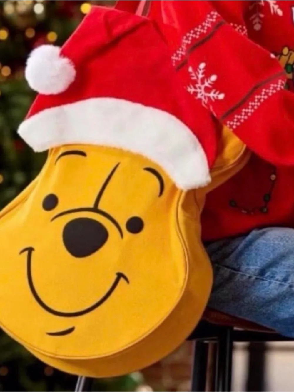Disney Winnie the Pooh Christmas face bag